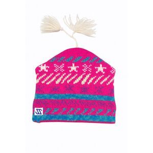 Murray Merkley Pure Virgin Wool Handmade Tassel Beanie Multicolor Winter Hat OS